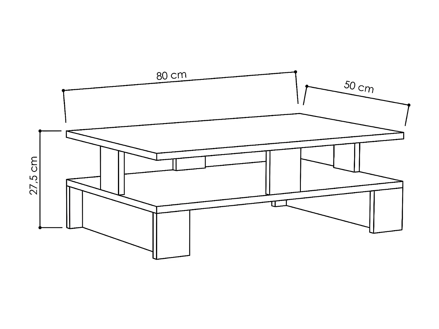 Table basse bois LUCO