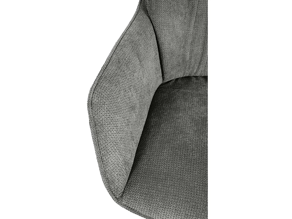 Stoel met armleuningen - Metaal & antiek licht - grijs - Jules