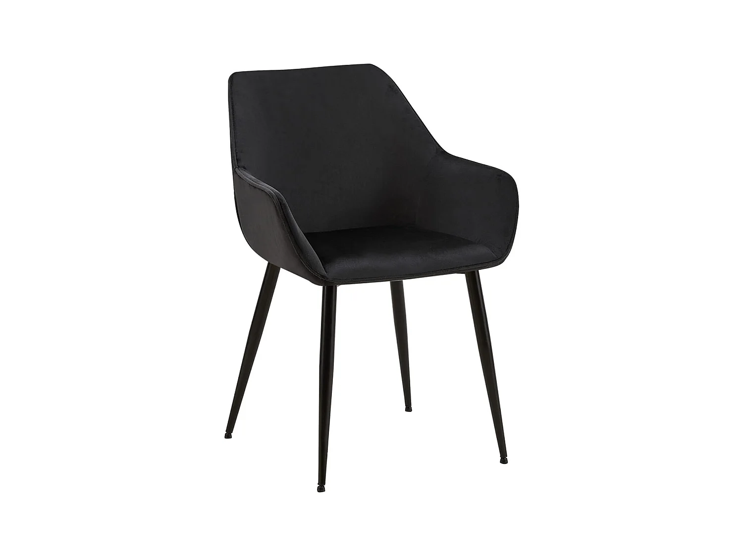 Fauteuil en velours Vessa - Noir82.00