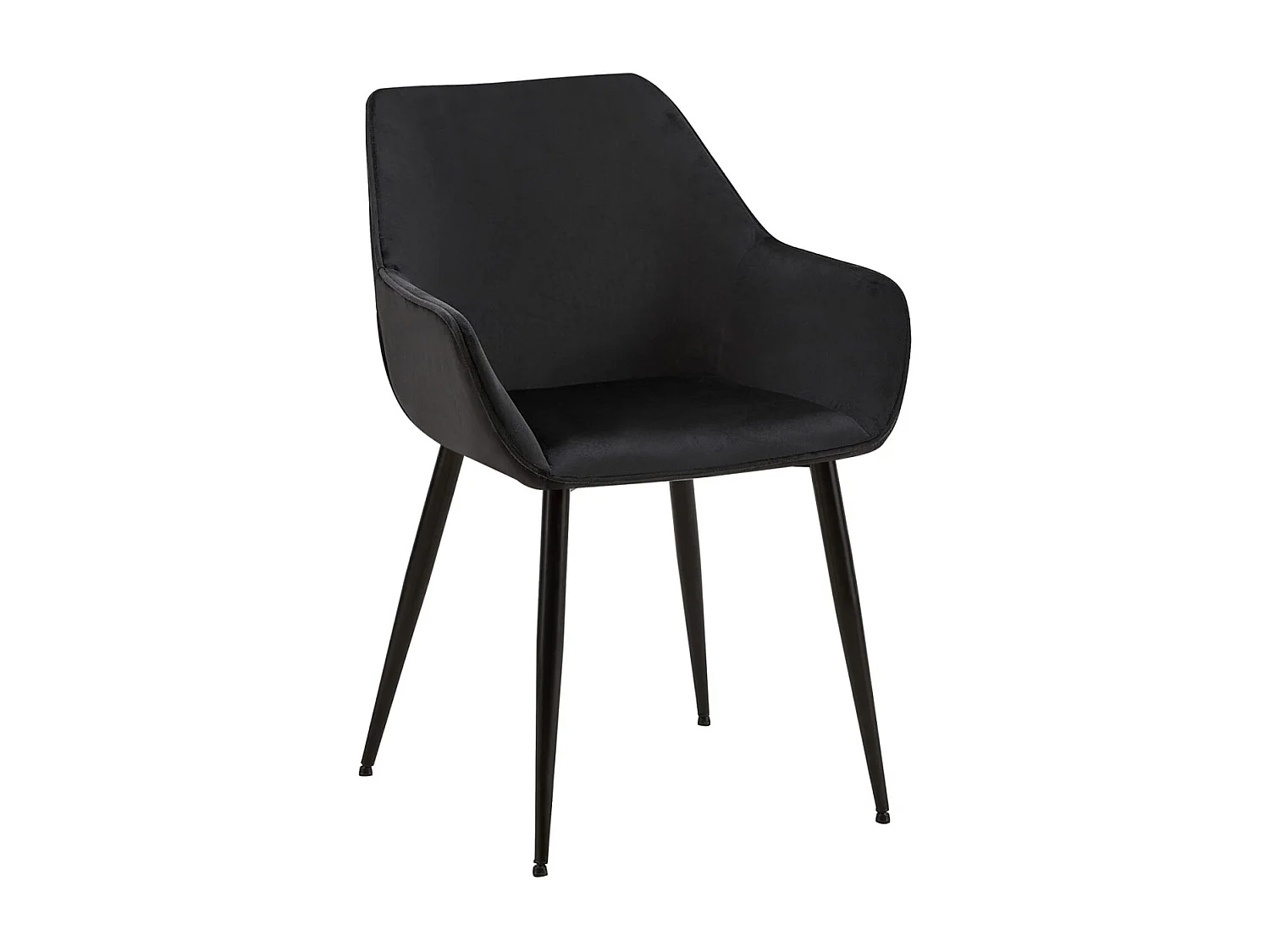 Fauteuil en velours Vessa - Noir82.00