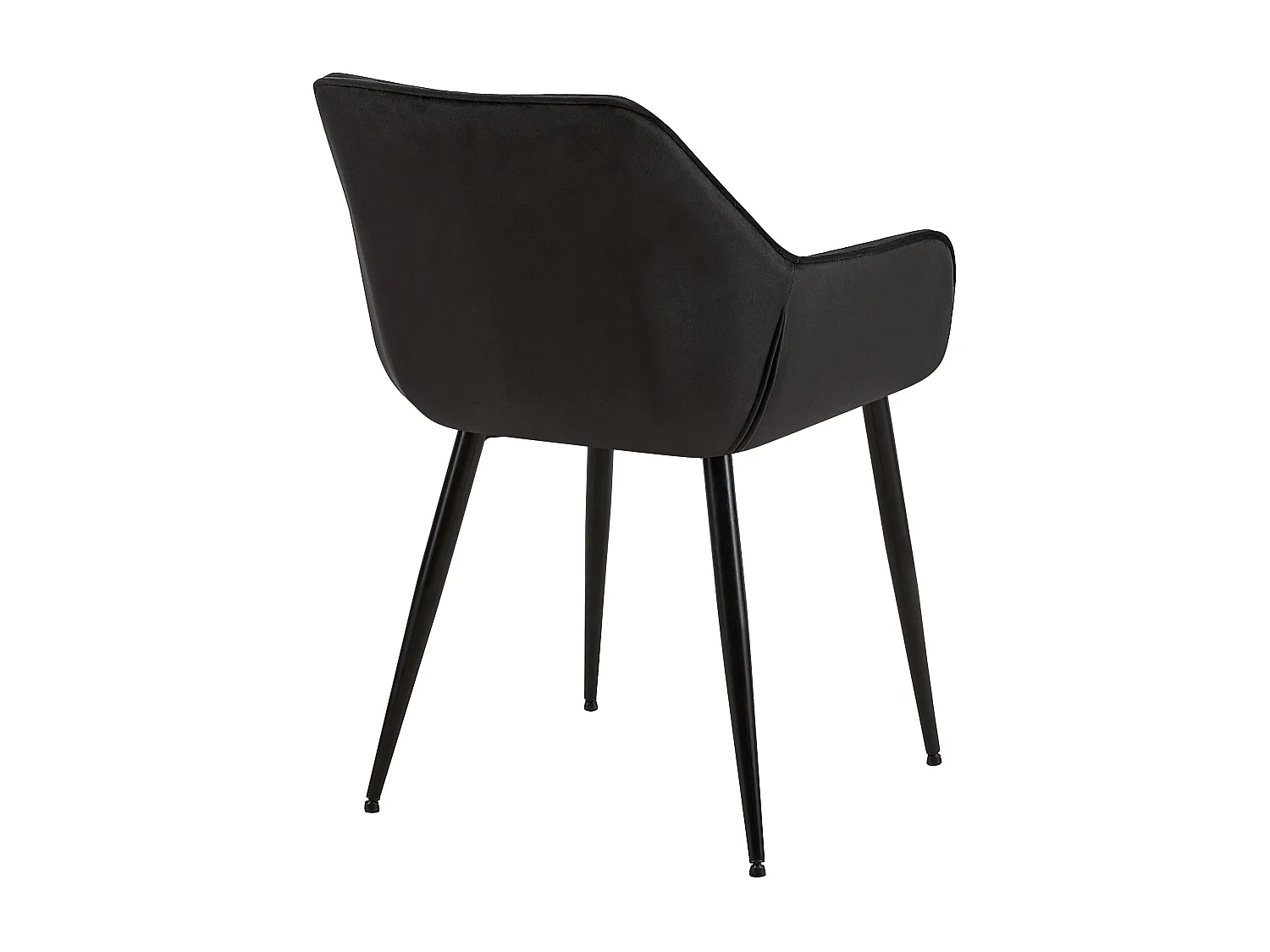 Fauteuil en velours Vessa - Noir82.00