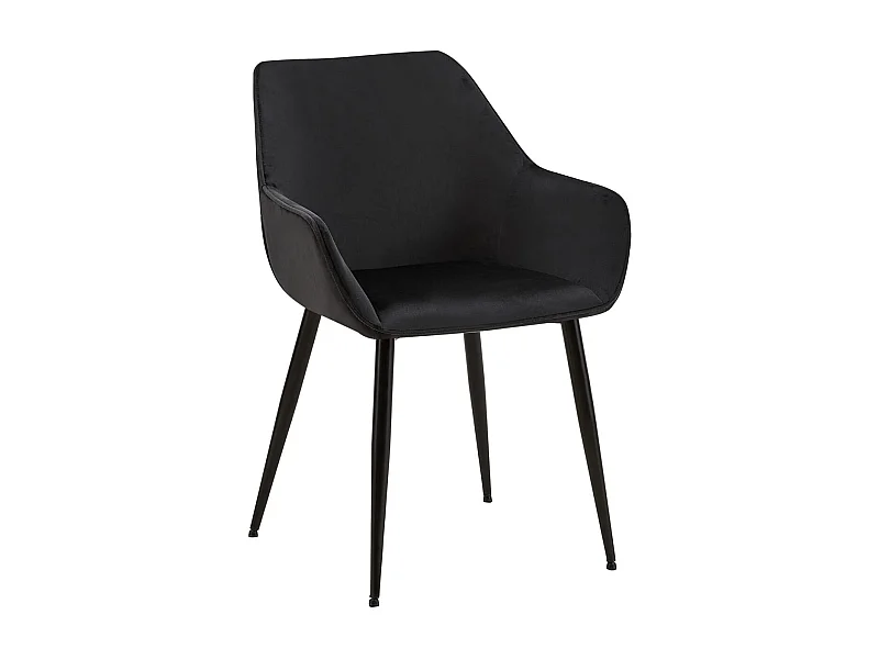 Fauteuil en velours Vessa - Noir82.00