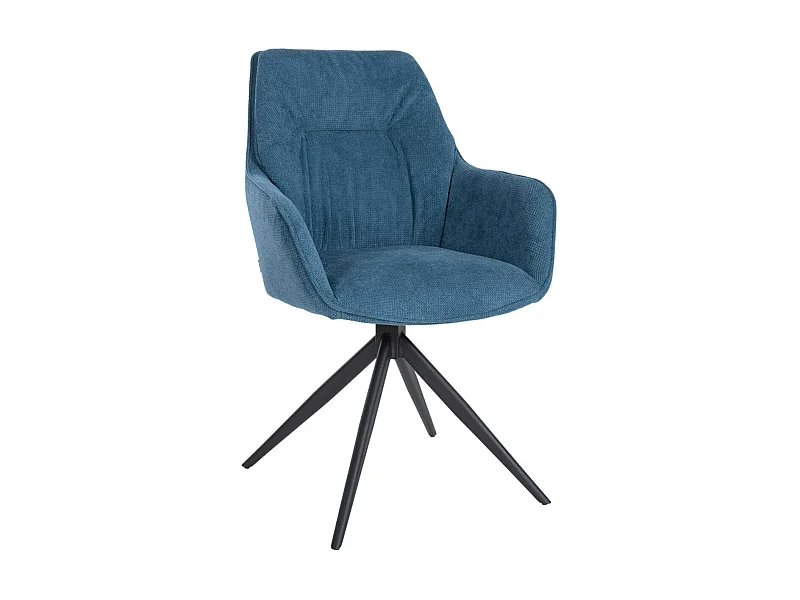 Fauteuil pivotant en tissu Jules - Bleu91.00