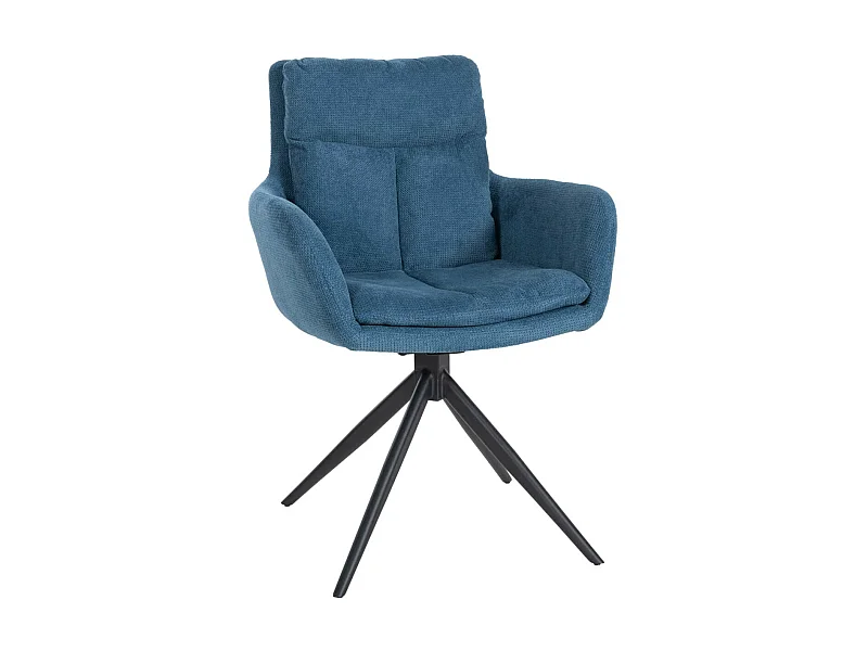 Fauteuil pivotant en tissu Vilas - Bleu88.00