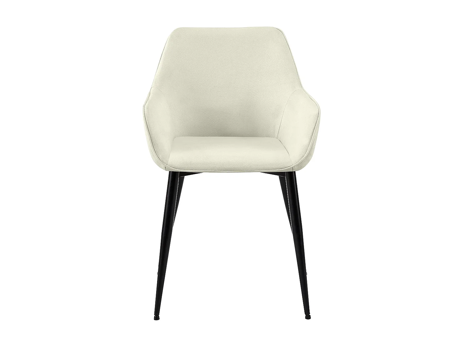 Stoel met armleuningen - Stof - creme - Vessa