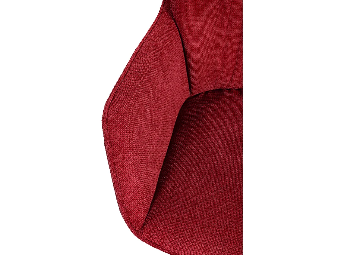 Fauteuil pivotant en tissu Jules - Rouge91.00