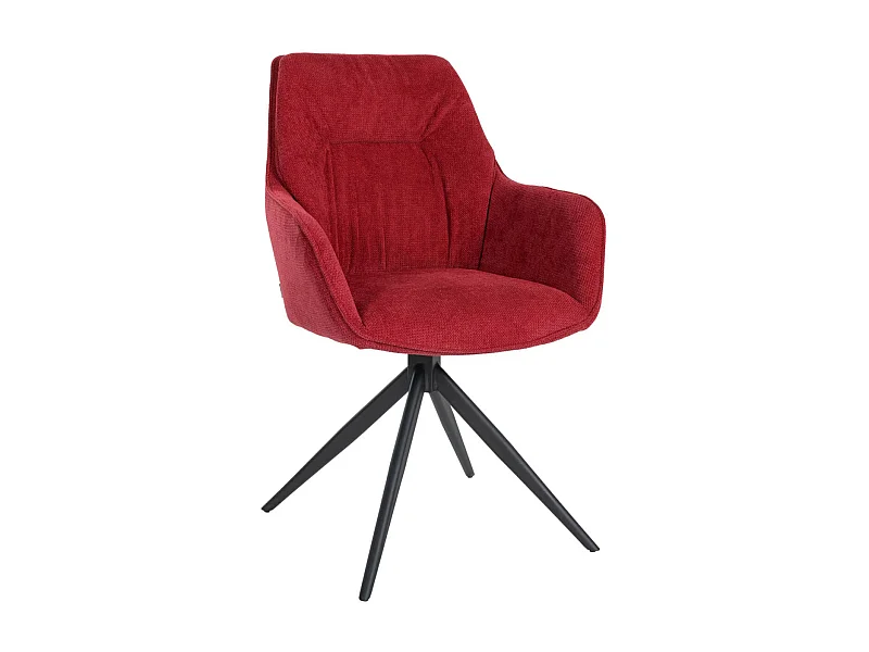 Fauteuil pivotant en tissu Jules - Rouge91.00