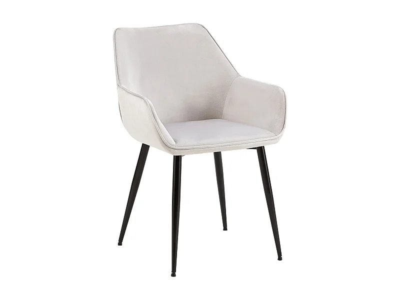Fauteuil en velours Vessa - Gris clair82.00