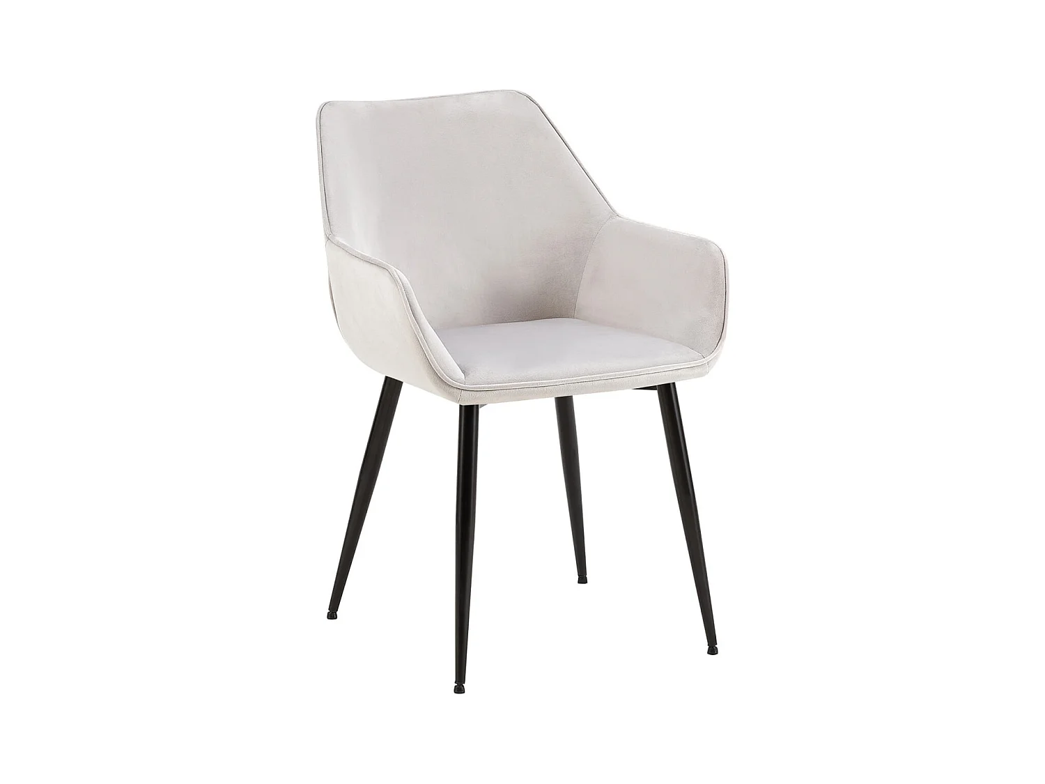 Fauteuil en velours Vessa - Gris clair82.00