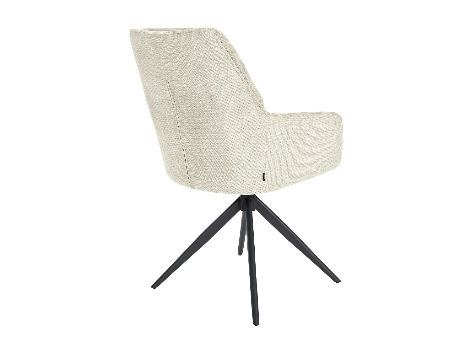 Stoel met armleuningen - Metaal & antiek licht - creme - Jules