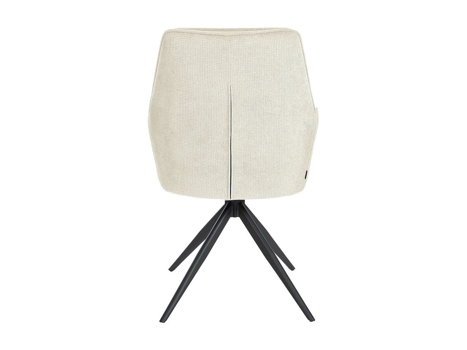 Stoel met armleuningen - Metaal & antiek licht - creme - Jules