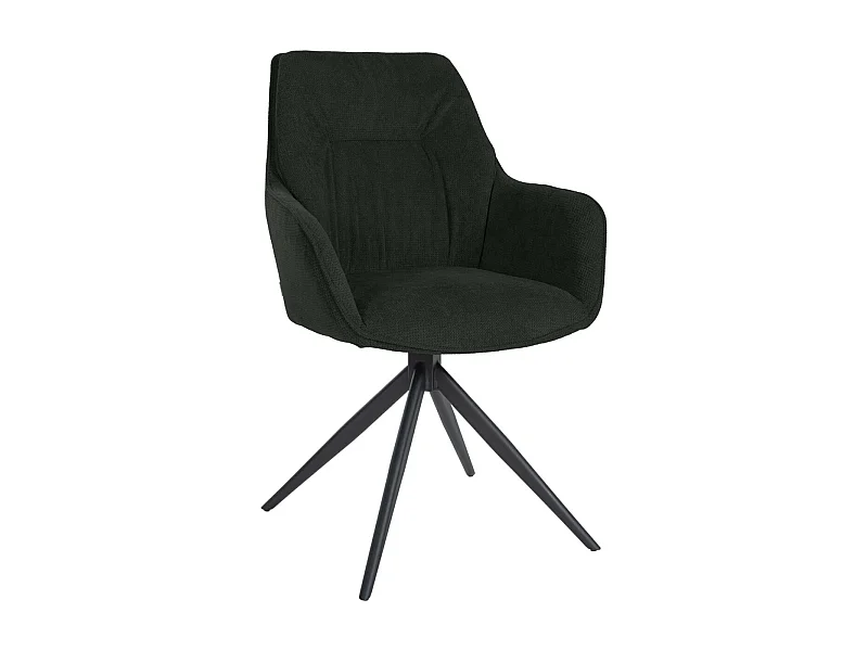 Fauteuil pivotant en tissu Jules - Noir91.00
