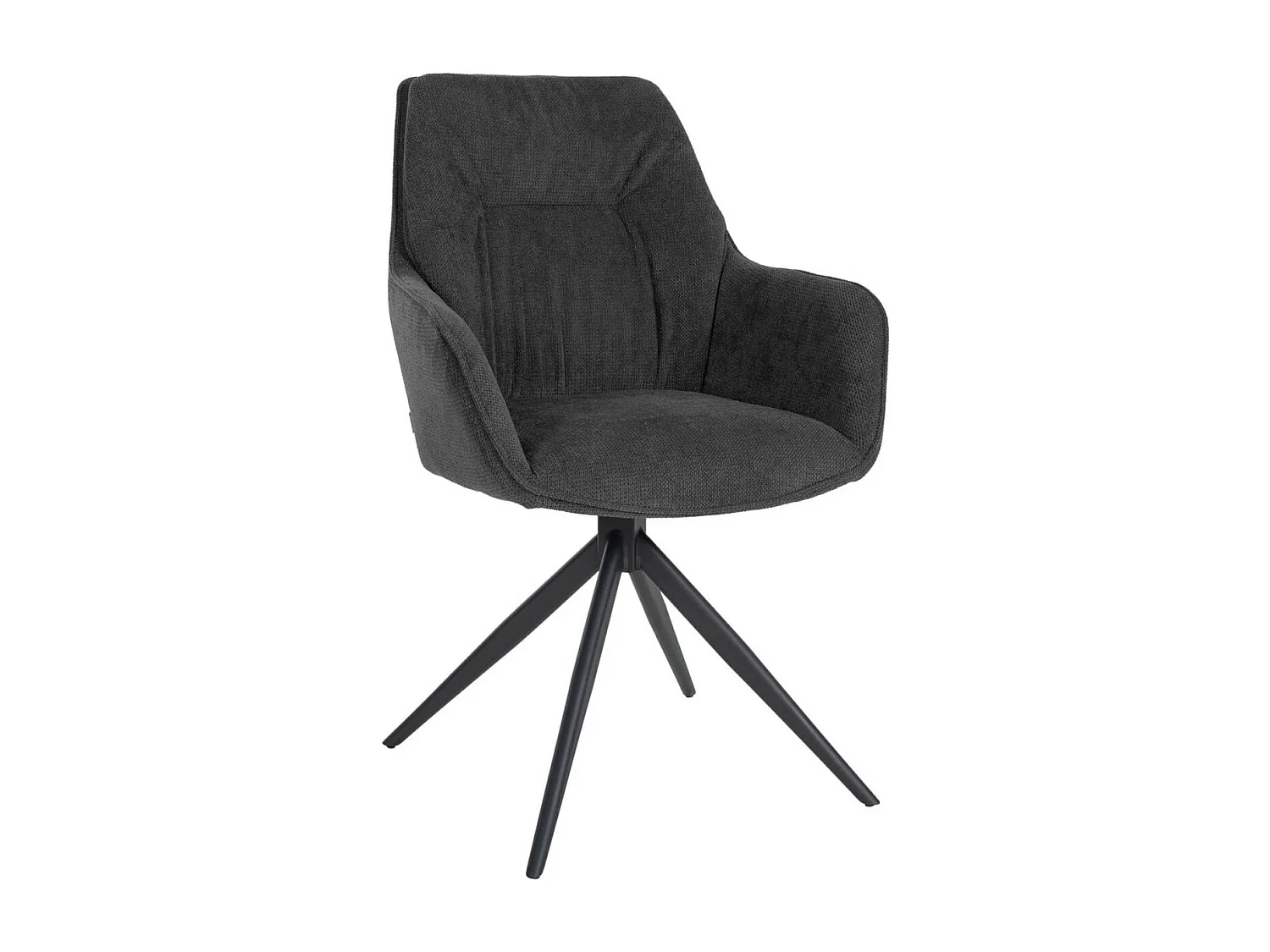 Fauteuil pivotant en tissu Jules - Gris foncé91.00