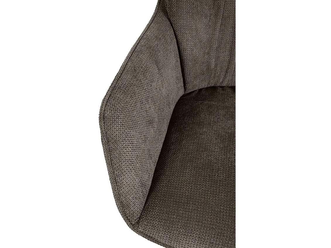 Fauteuil pivotant en tissu Jules - Gris foncé91.00