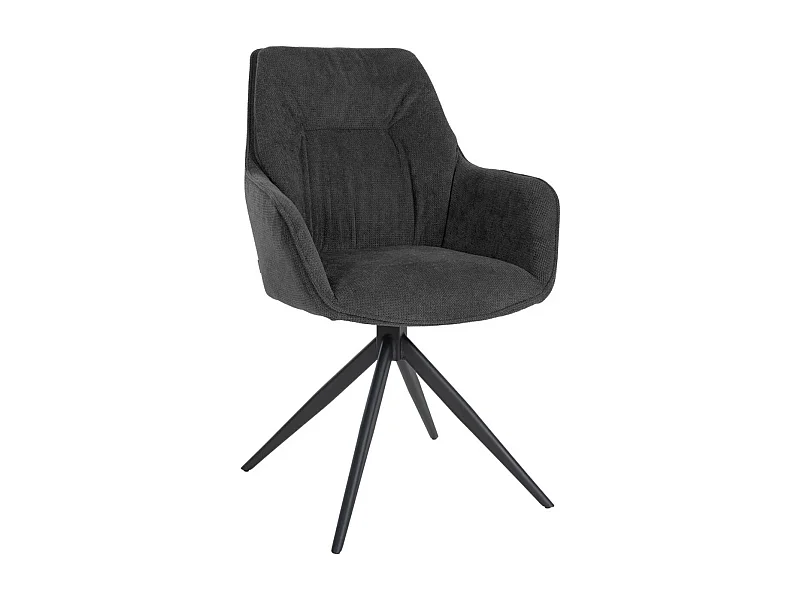 Fauteuil pivotant en tissu Jules - Gris foncé91.00