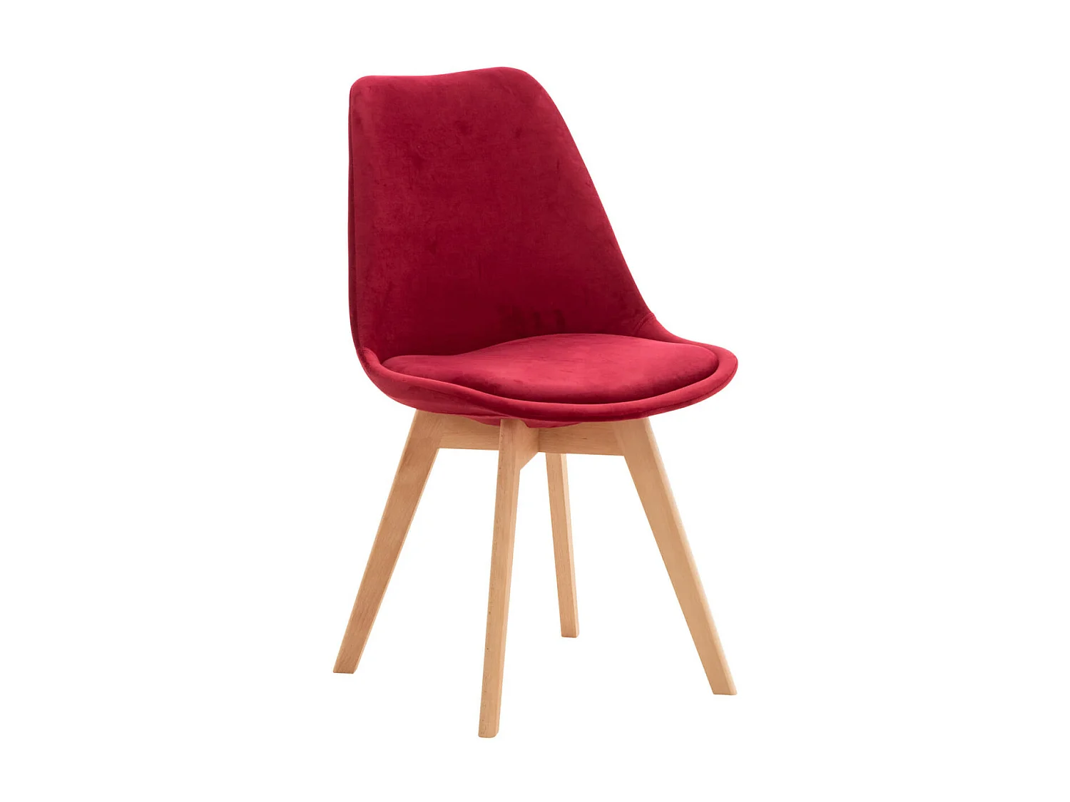 Eetkamerstoelen - Fluweel - rood - Linares