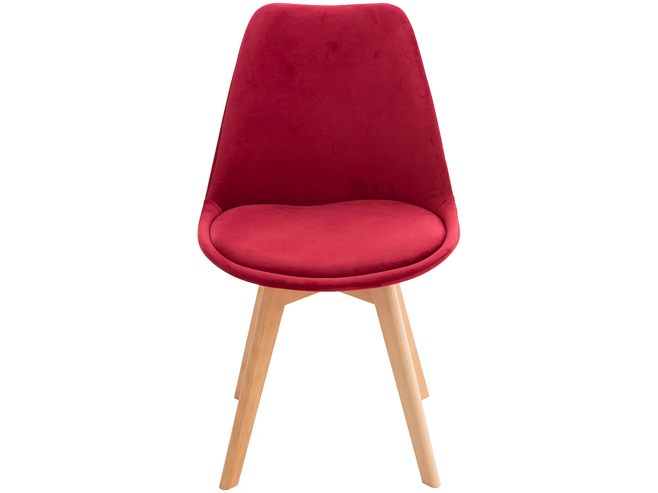 Eetkamerstoelen - Fluweel - rood - Linares