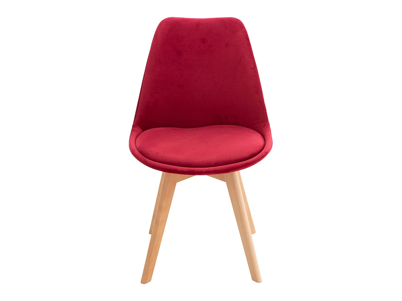 Esszimmerstuhl - Samt - rot - Linares