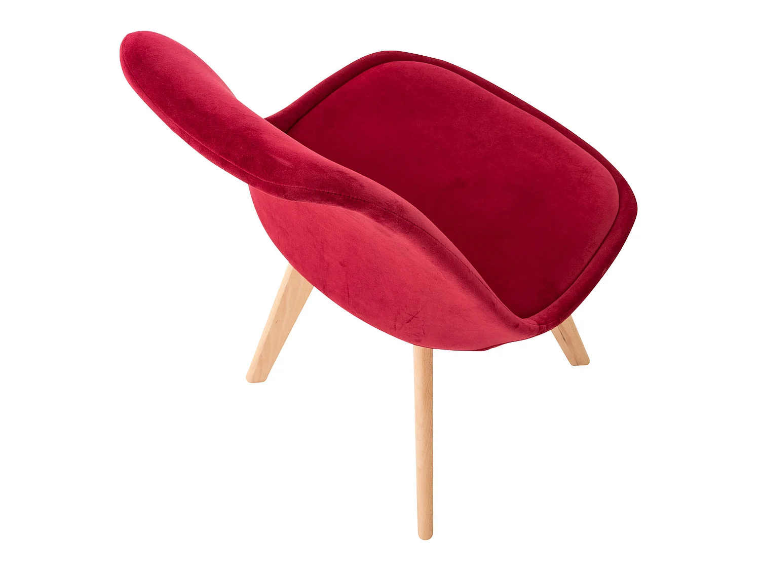 Esszimmerstuhl - Samt - rot - Linares