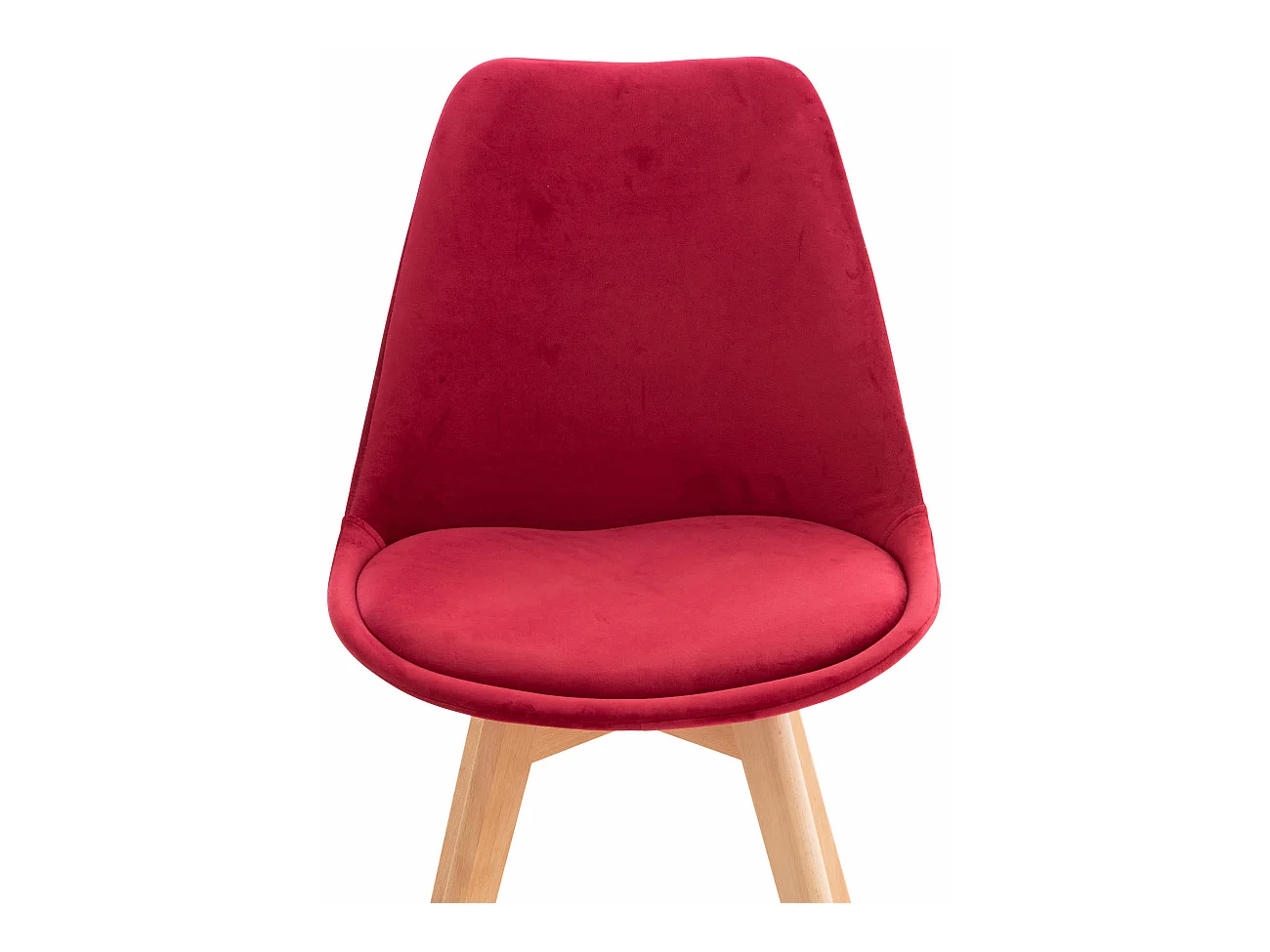 Esszimmerstuhl - Samt - rot - Linares