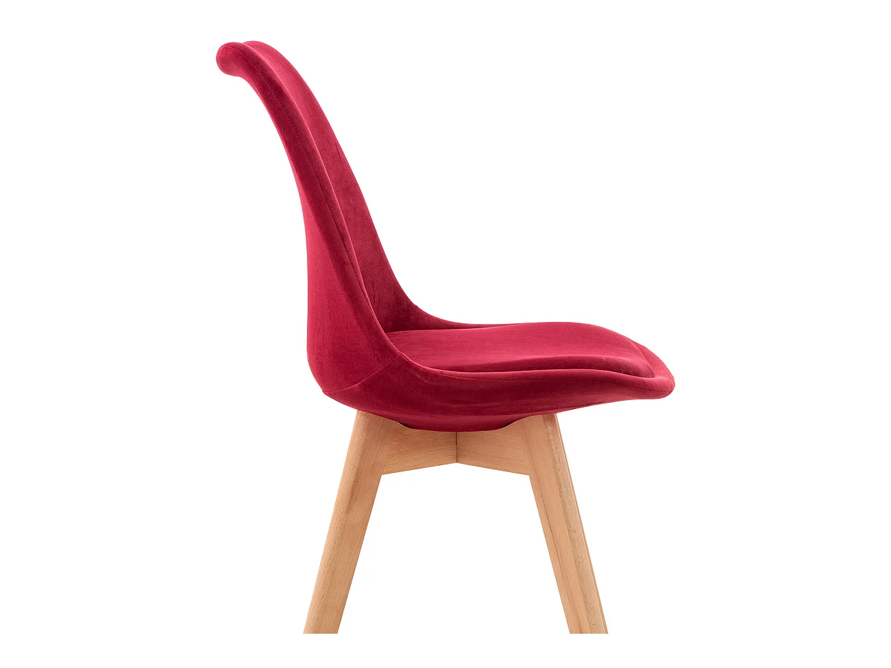 Esszimmerstuhl - Samt - rot - Linares