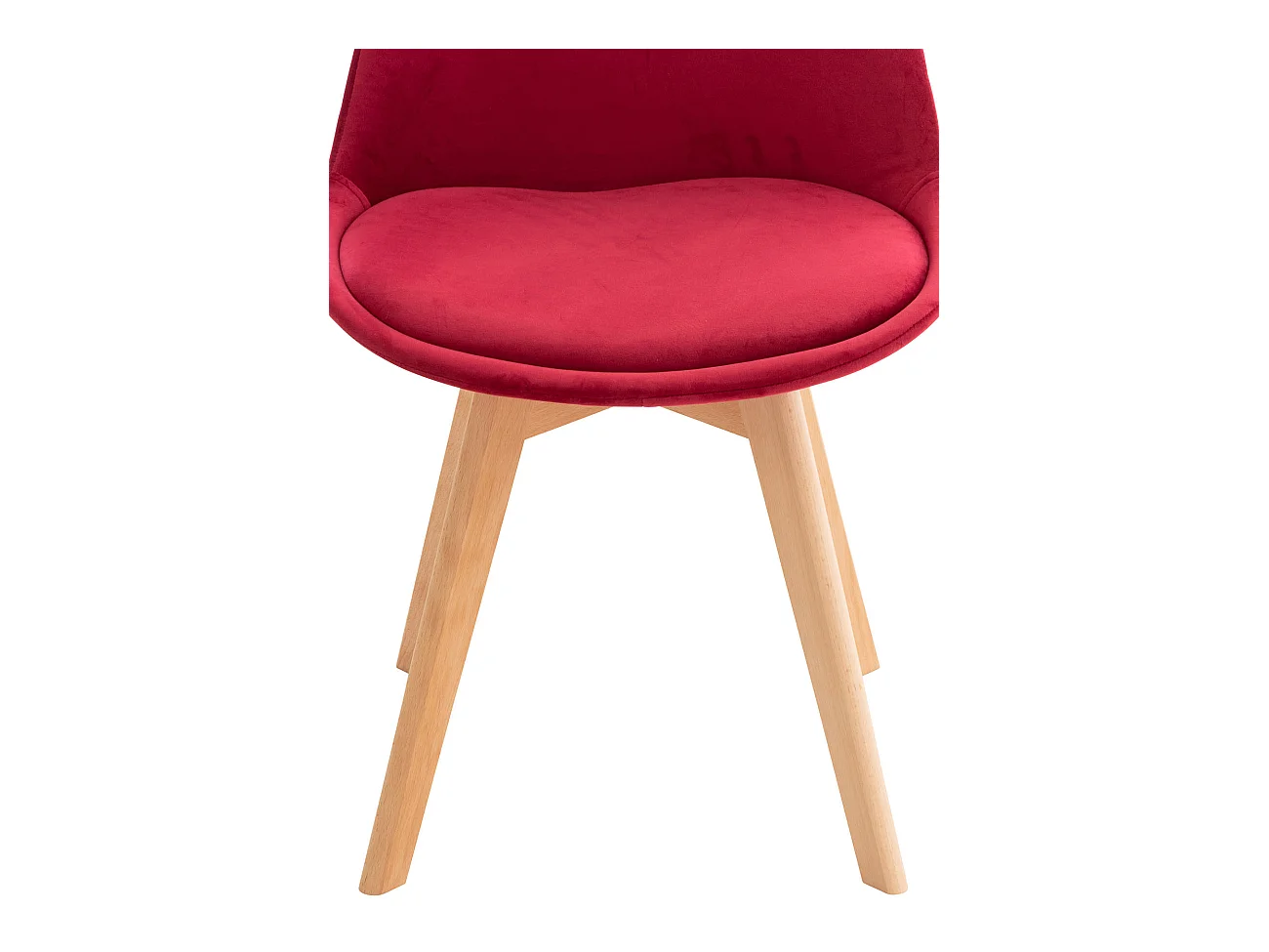 Esszimmerstuhl - Samt - rot - Linares