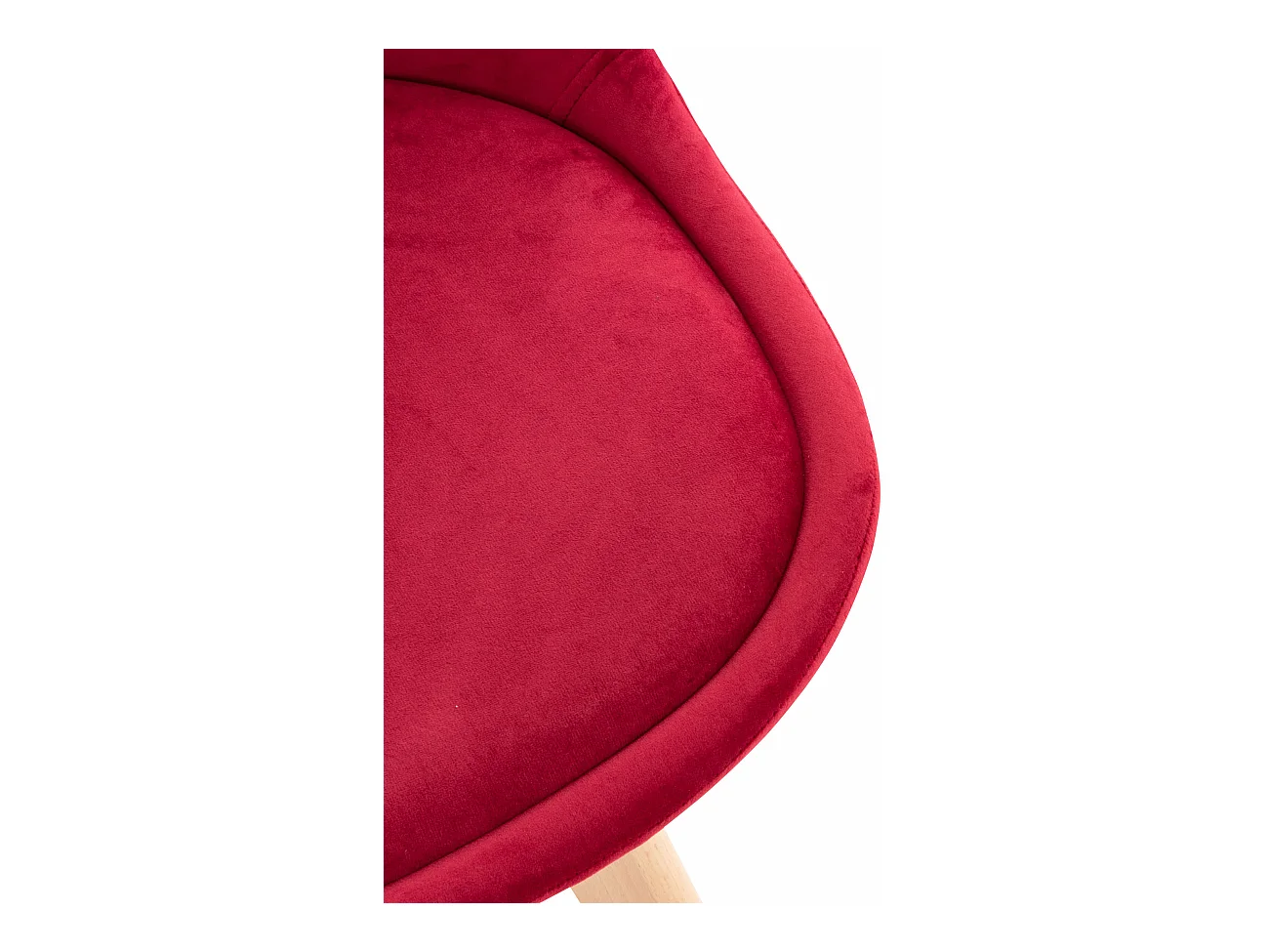 Esszimmerstuhl - Samt - rot - Linares