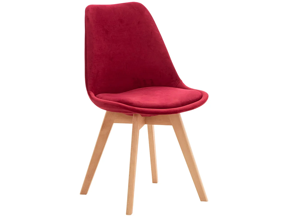 Chaise Linares - Velours Rouge83.00