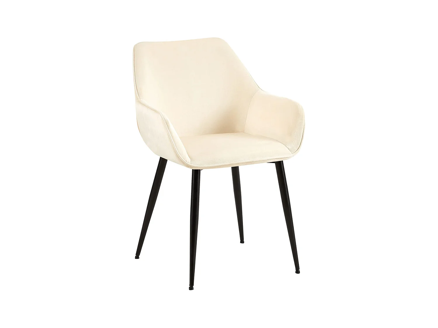 Fauteuil en velours Vessa - Crème82.00