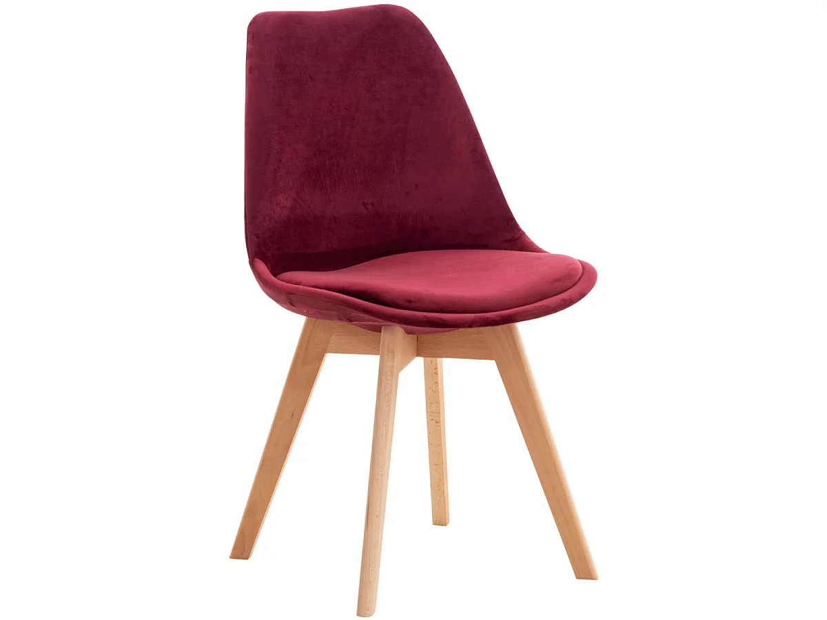 Chaise Linares - Velours Bordeaux83.00