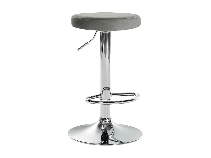 Fauteuil de bar Ponte - Chrome / Velours Gris60.00