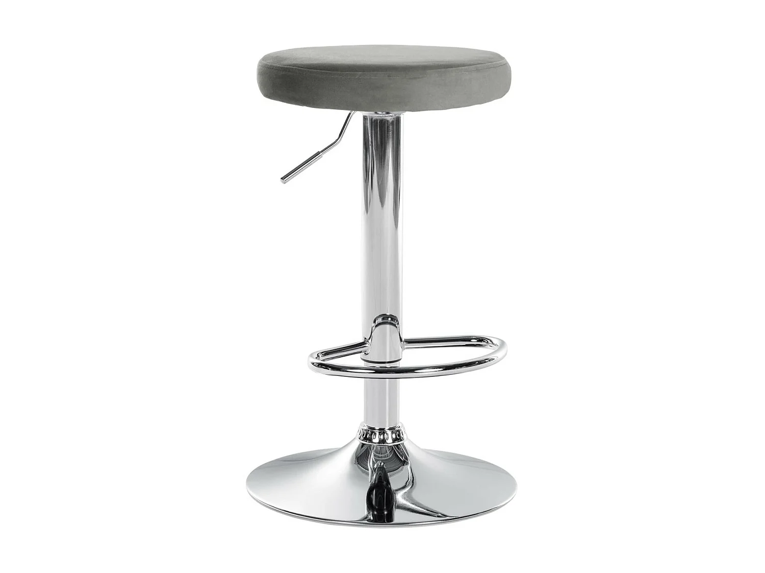 Fauteuil de bar Ponte - Chrome / Velours Gris60.00