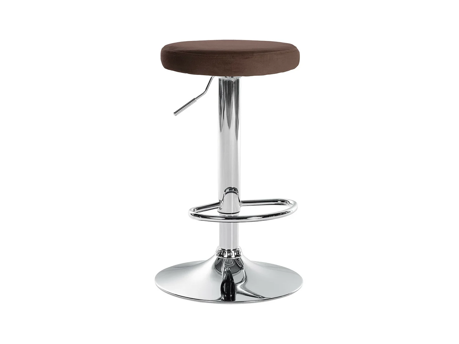Fauteuil de bar Ponte - Chrome / Velours Marron60.00