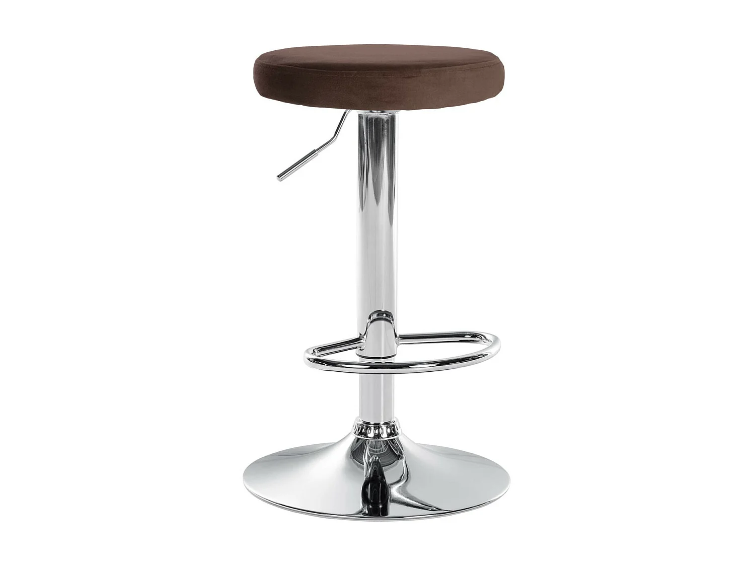Fauteuil de bar Ponte - Chrome / Velours Marron60.00