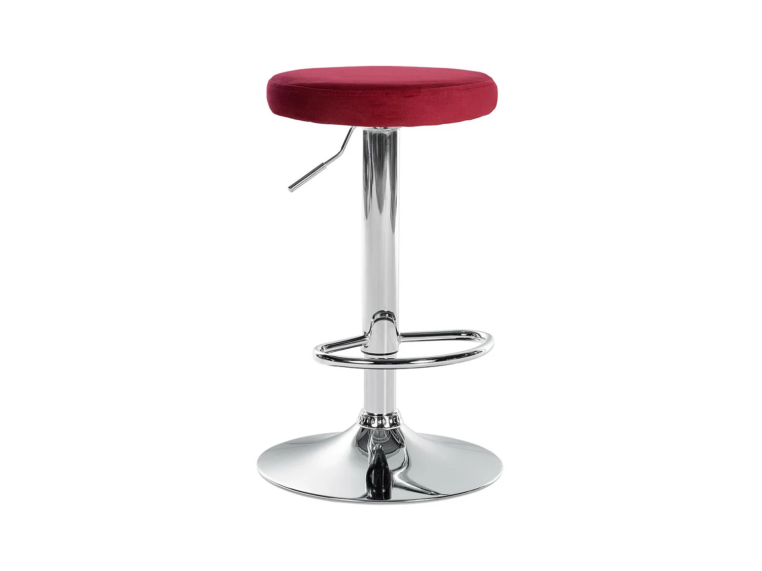 Fauteuil de bar Ponte - Chrome / Velours Rouge60.00