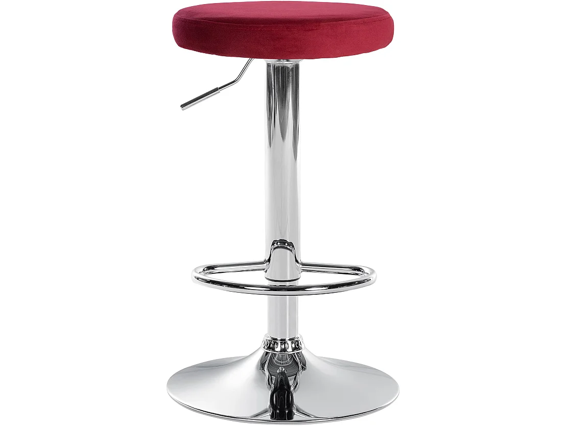 Fauteuil de bar Ponte - Chrome / Velours Rouge60.00