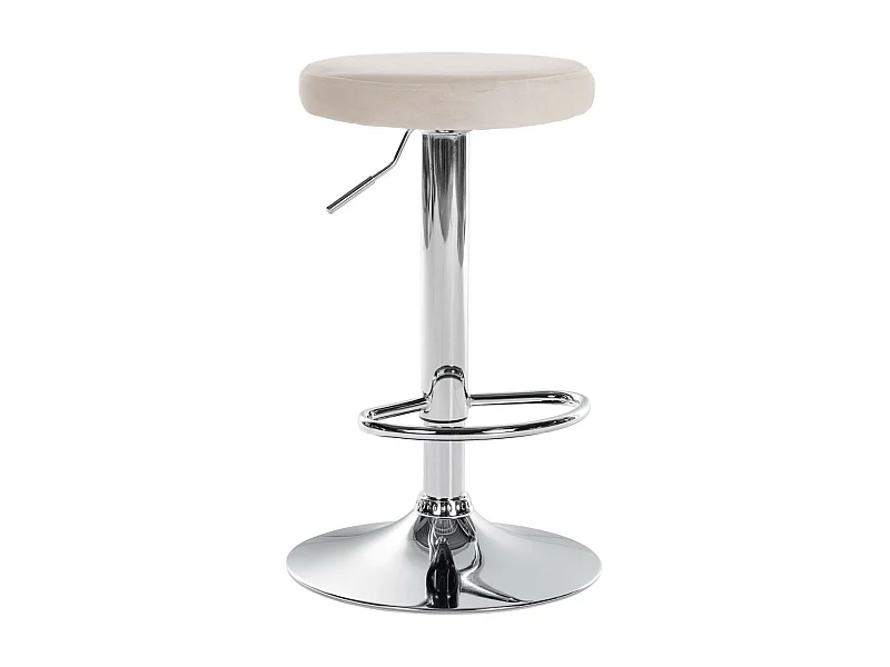 Fauteuil de bar Ponte - Chrome / Velours Crème60.00