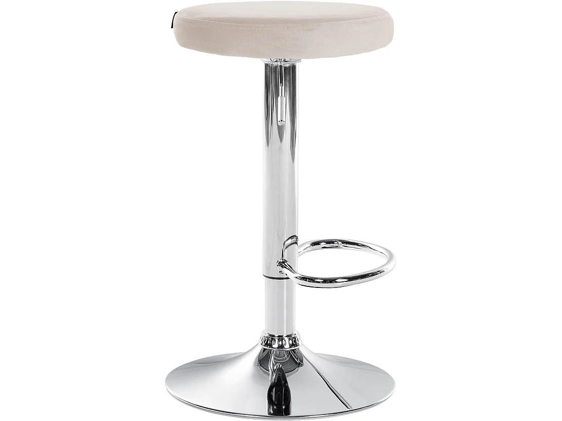 Fauteuil de bar Ponte - Chrome / Velours Crème60.00