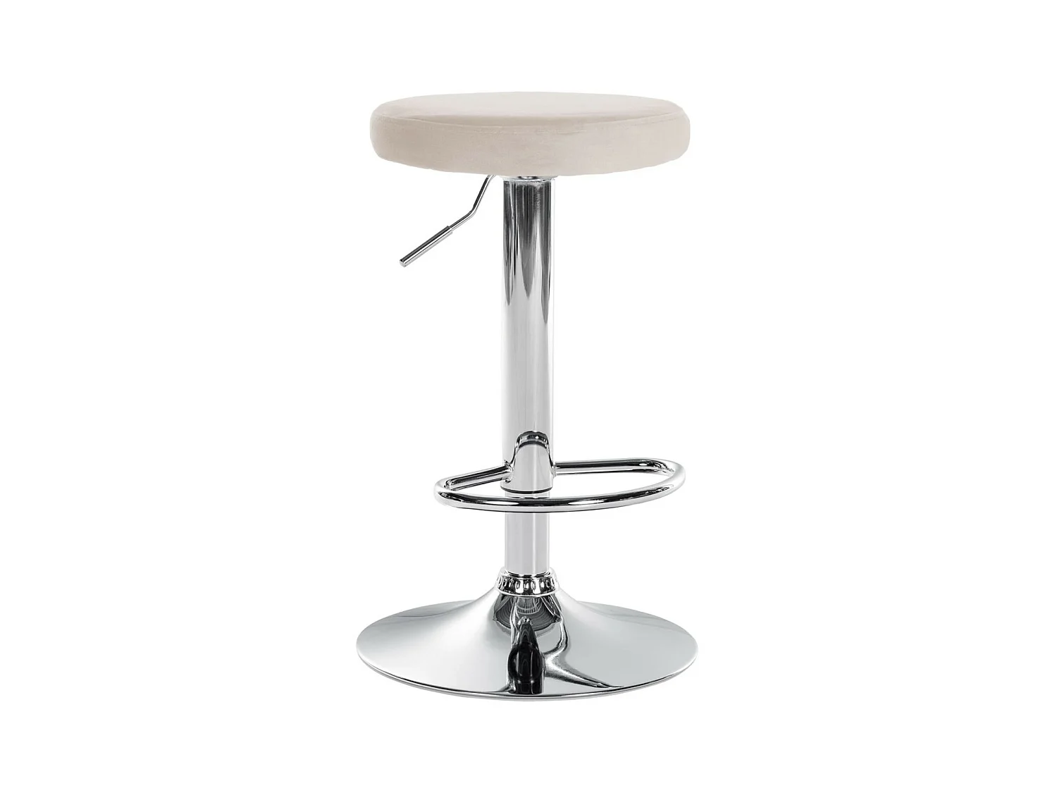 Fauteuil de bar Ponte - Chrome / Velours Crème60.00
