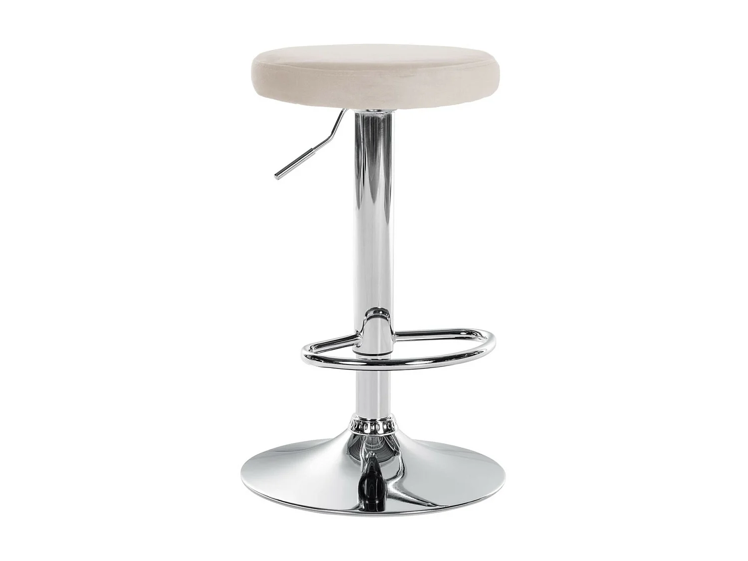 Fauteuil de bar Ponte - Chrome / Velours Crème60.00