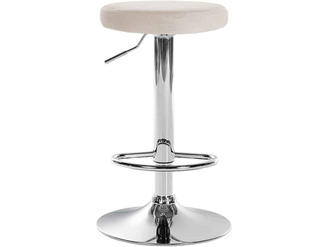 Fauteuil de bar Ponte - Chrome / Velours Crème60.00