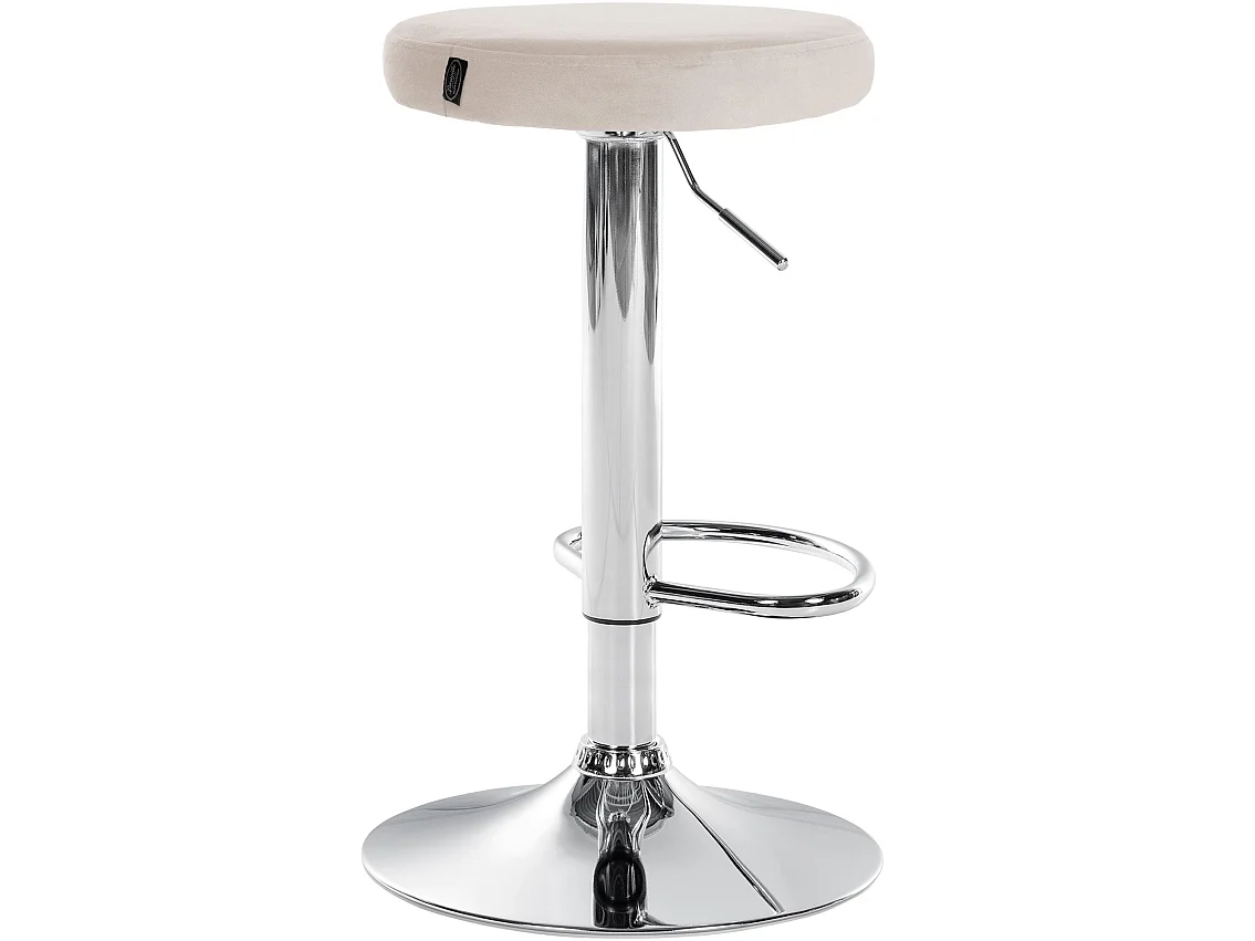 Fauteuil de bar Ponte - Chrome / Velours Crème60.00