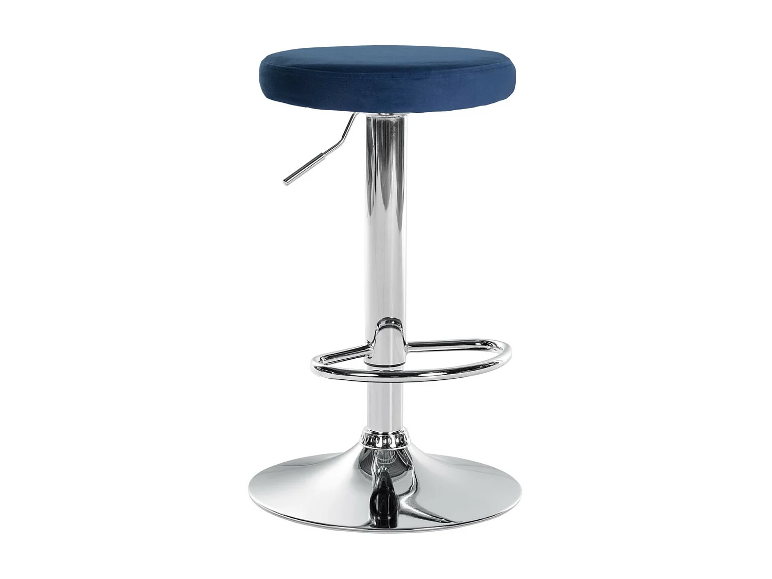 Fauteuil de bar Ponte - Chrome / Velours Bleu60.00