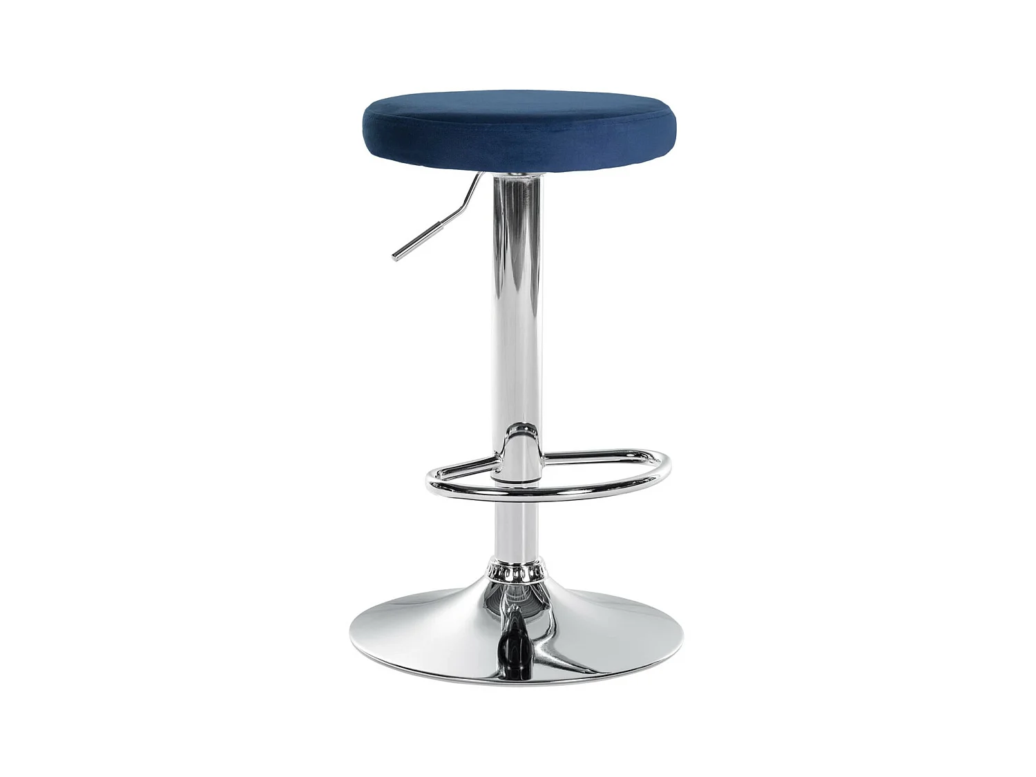 Fauteuil de bar Ponte - Chrome / Velours Bleu60.00