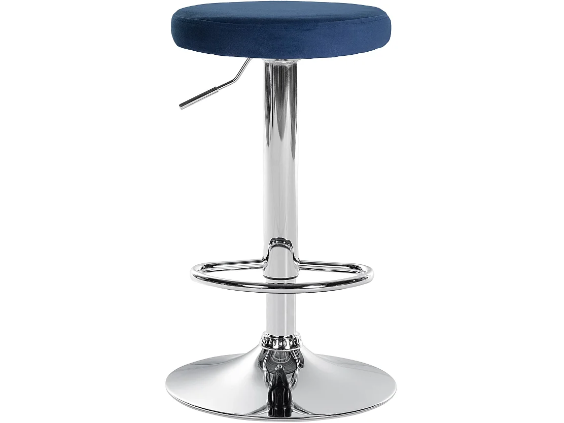 Fauteuil de bar Ponte - Chrome / Velours Bleu60.00