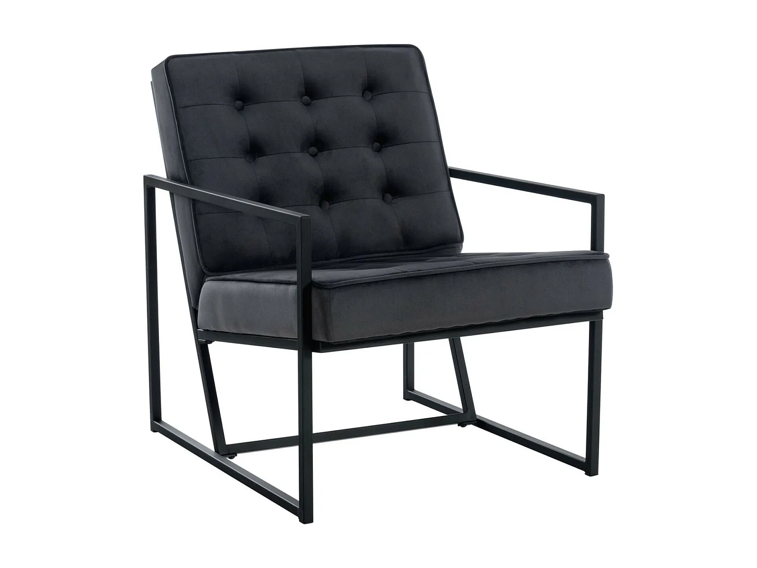 Fauteuil lounge Avon Velours - Gris79.50