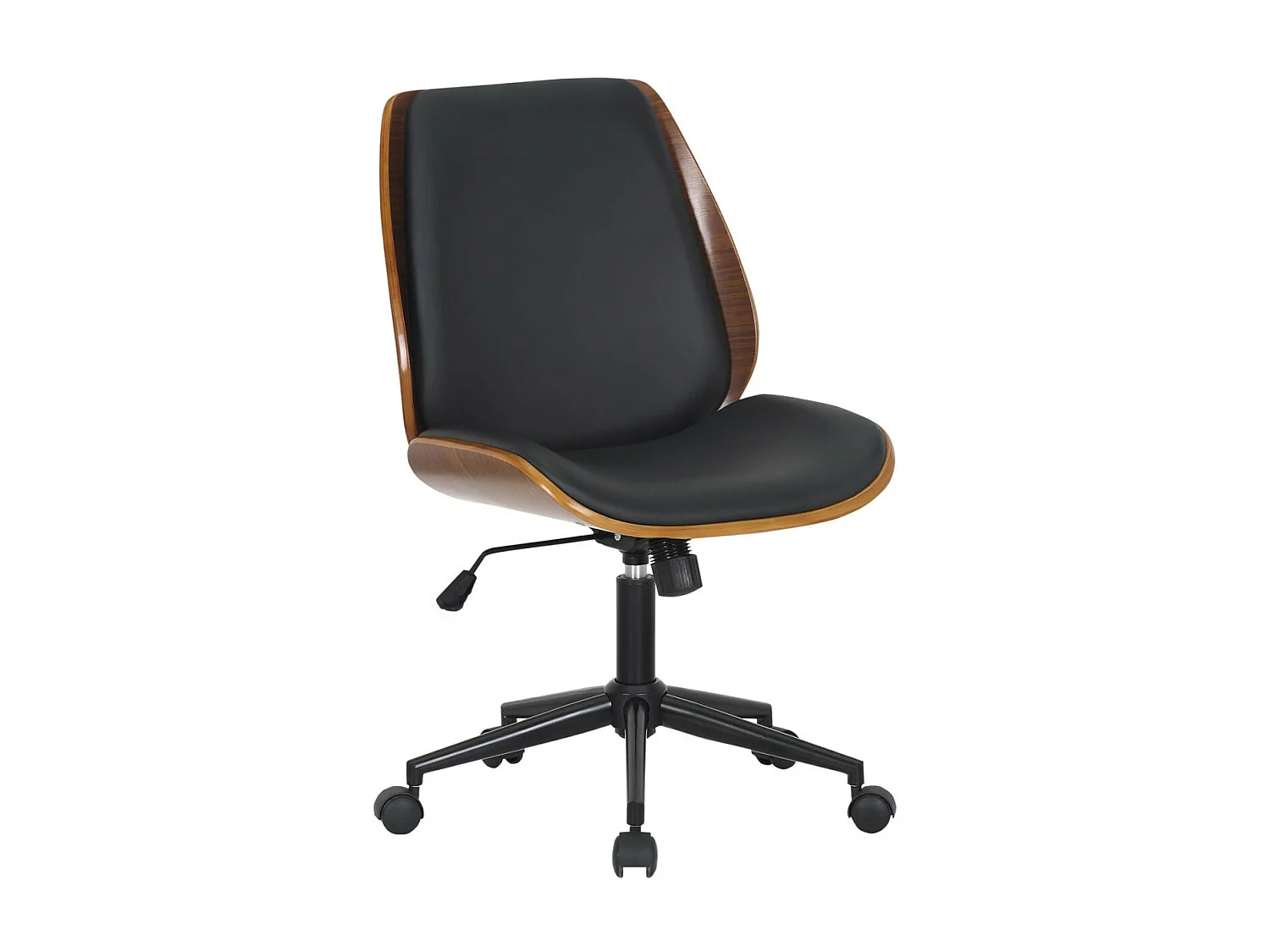 Fauteuil de bureau Mitch - Noyer - Noir (pied noir)90.00
