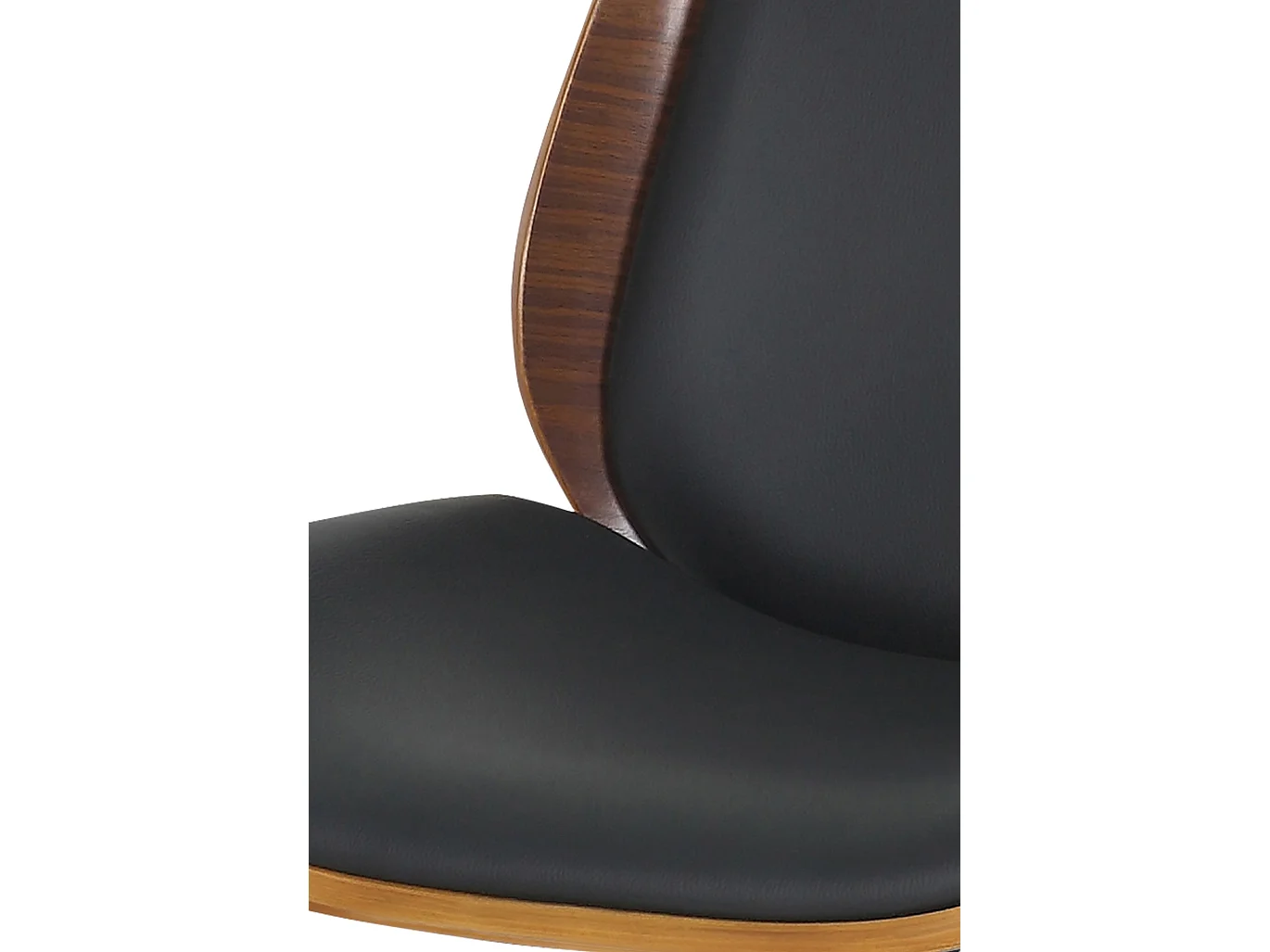 Fauteuil de bureau Mitch - Noyer - Noir (pied noir)90.00