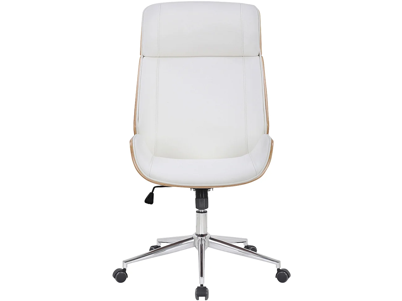 Fauteuil de bureau Varel - Bois naturel - blanc110.00