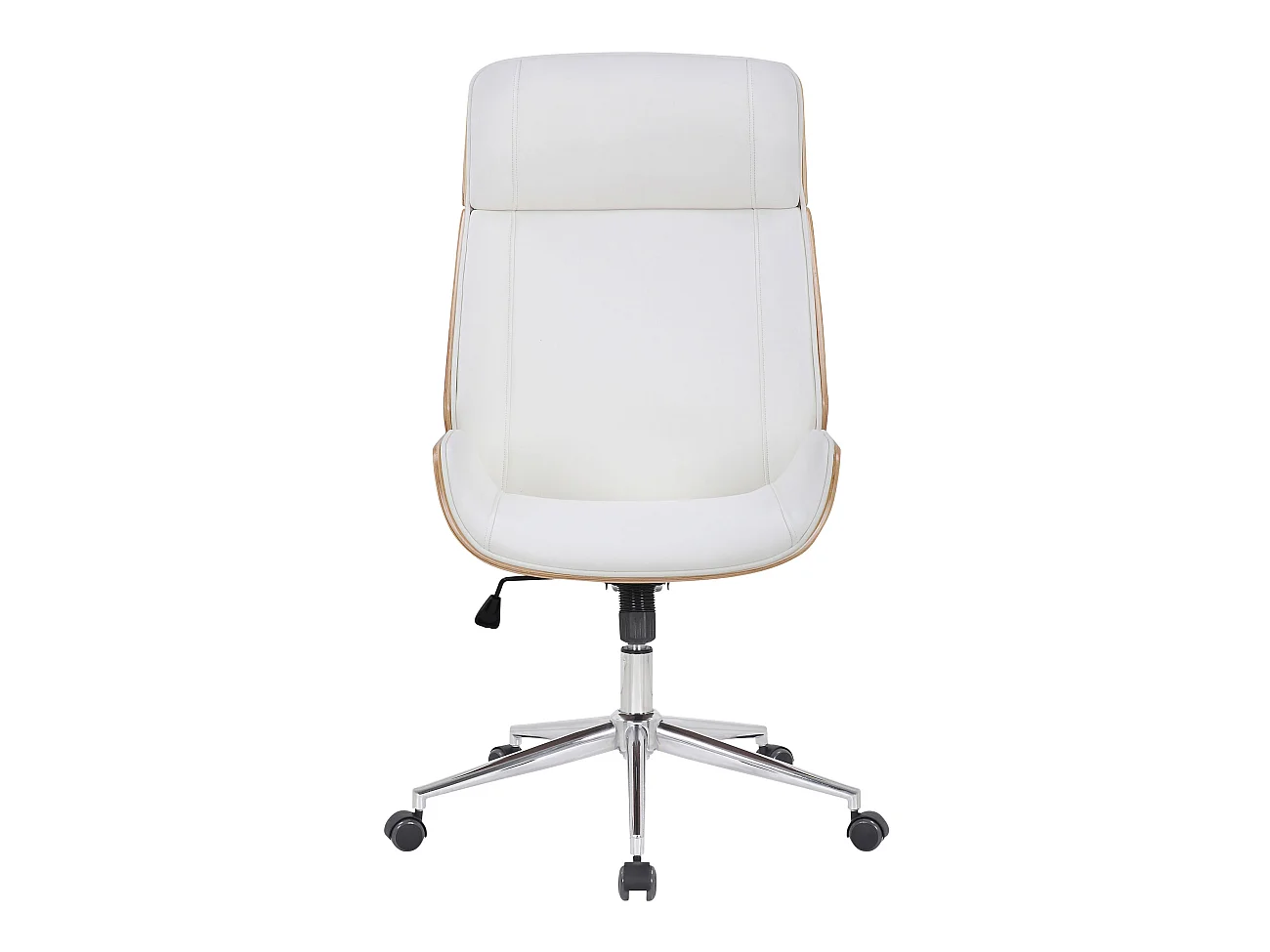 Fauteuil de bureau Varel - Bois naturel - blanc110.00